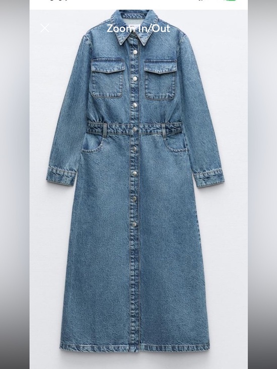 Zara Denim Maxi Dress - Jeans S - Picture 2 of 3